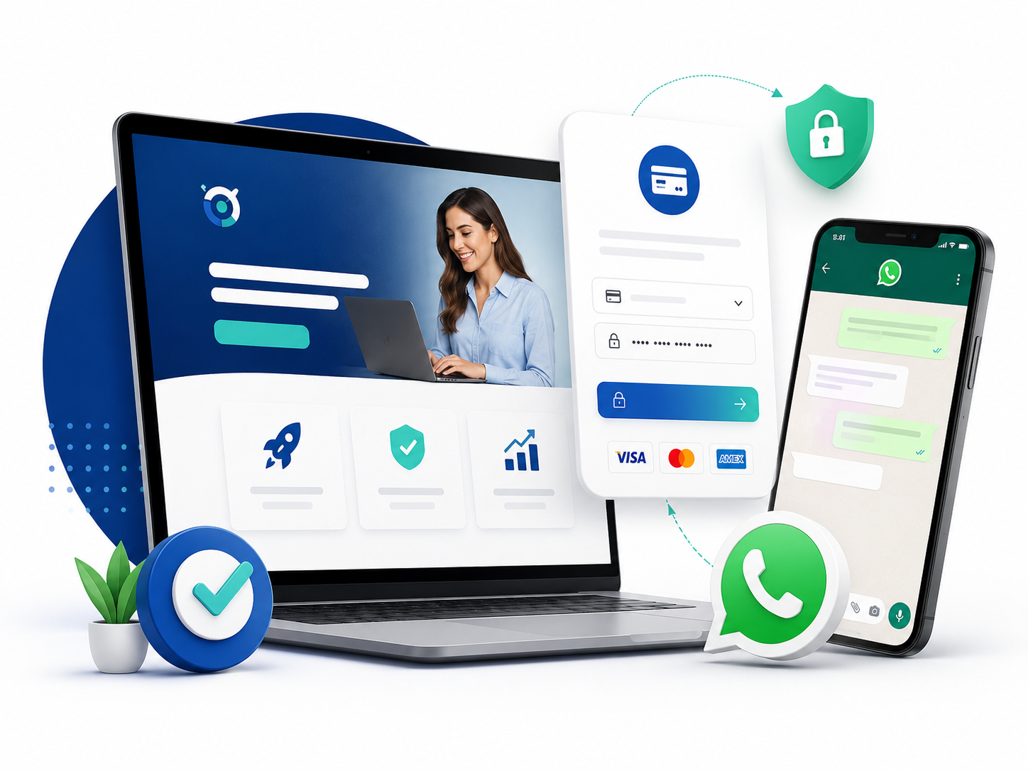 Página Landing + Pago + WhatsApp